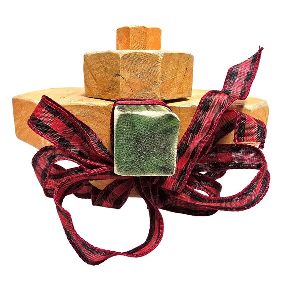 Handmade Wood Pumpkin Fall Harvest and Halloween Home Table Decor Rustic Finish - Picture 7 of 7